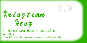 krisztian hesz business card